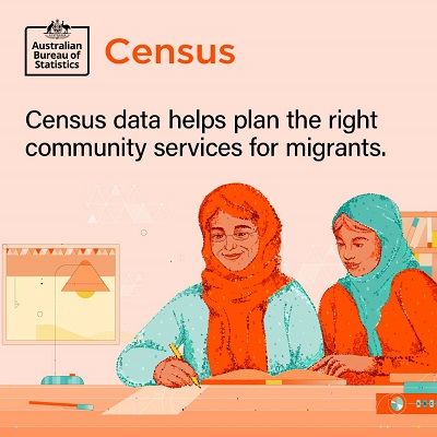Two Muslim women looking at documents