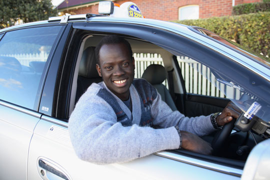Taxi Driver in Vehicle